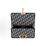 DIOR迪奥 30 Montaigne蒙⽥系列 盒⼦包 斜挎单肩包 中号 ⼥款 ⽜仔蓝⾊